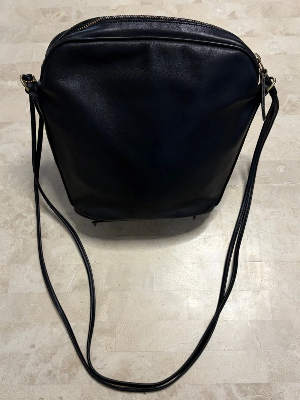 Vintage Coach Crossbody leather bag, made in the USA, authentic glove-tanned